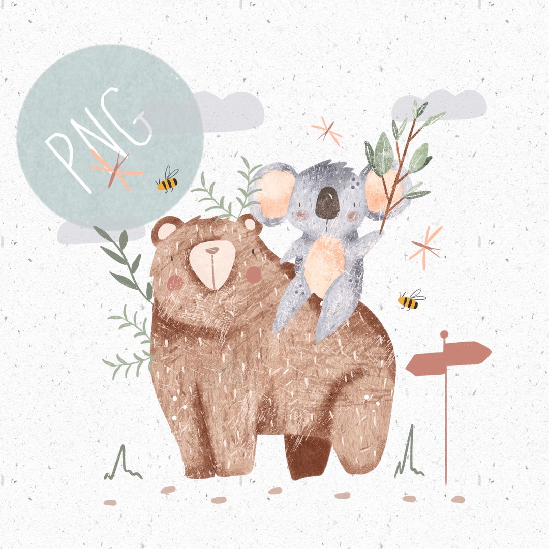 PNG for Sublimation Bear PNG Baby Clothing Cute Animal Png Koala ...