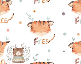 Motif tigre sans couture Impression Safari sur tissu sans couture motif animal sauvage pour tissu motif chat de la jungle sans couture tigre mignon sans couture