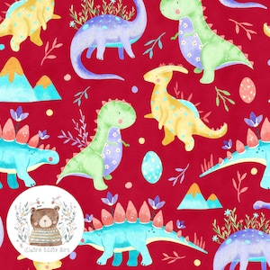 Lindo dinosaurio Patrón sin costuras Chicas Estampado de dinosaurio para tela Patrón sin costuras rojo Archivo sin costuras para niños brillantes Estampado de dinosaurio arcoíris T-rex