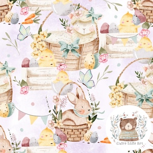 COULEUR EXCLUSIVE Motif de Pâques Motif de chasse aux œufs de Pâques pour tissu Motif de répétition sur le thème du printemps Motif de surface d'oeuf de Pâques Mignon mouton