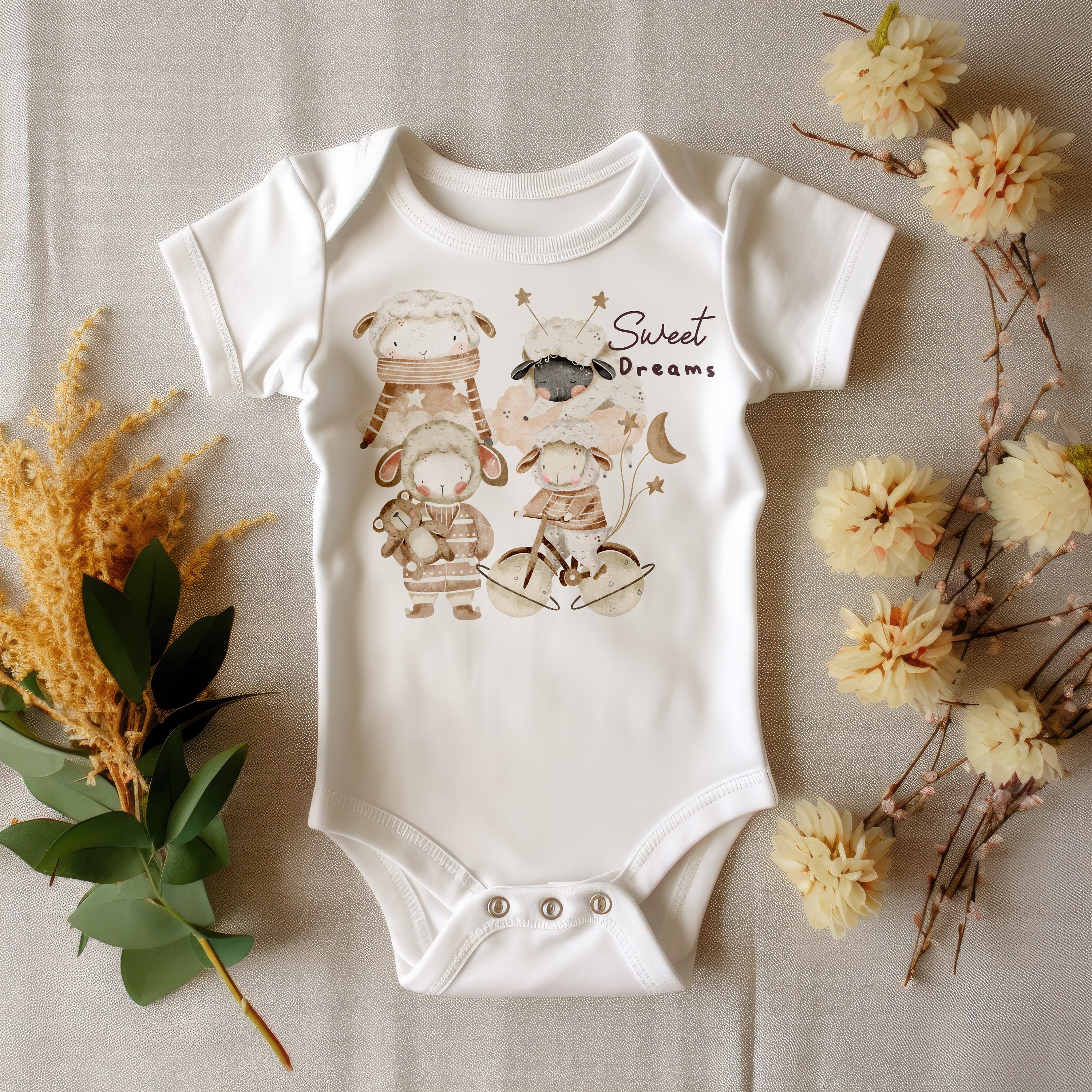 1 PNG for Sublimation New Baby PNG Baby Clothing Clipart Cute Sheep PNG ...