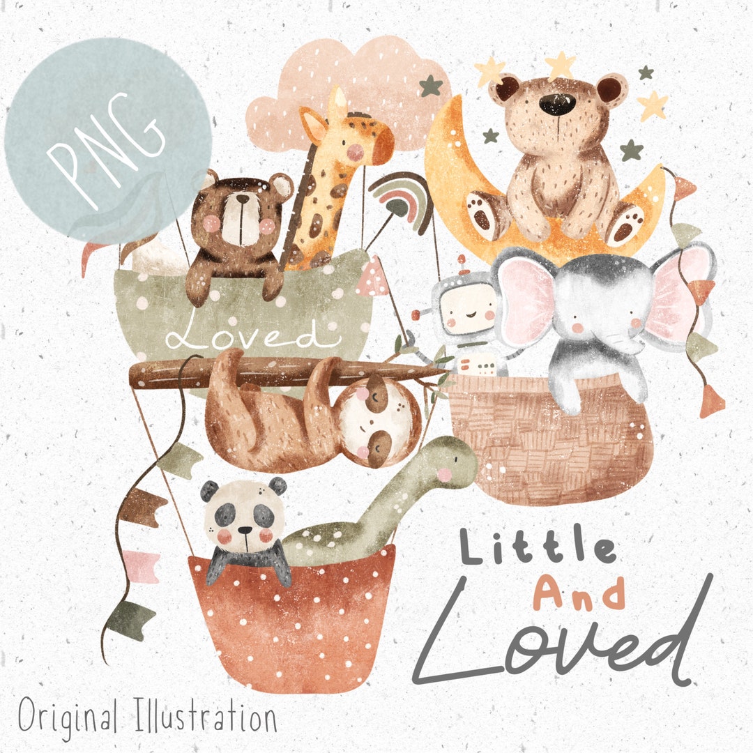 1 PNG for Sublimation New Baby PNG Baby Clothing Clipart Cute Animal ...