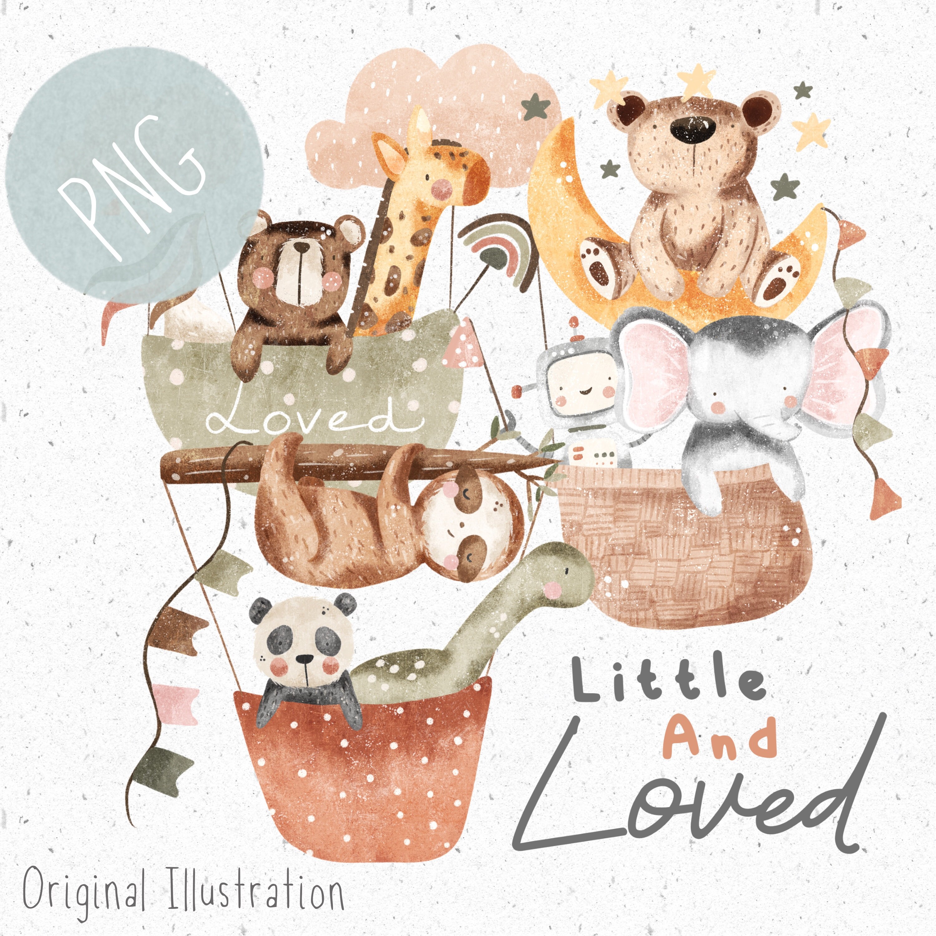 1 PNG for Sublimation New Baby PNG Baby Clothing Clipart Cute Animal ...