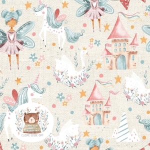 Seamless Pattern Fairytale Seamless Digital Paper Fairy Scrapbook Paper Fairy Rapport Muster für Stoff Magie Nahtloses Muster Kinderkleidung