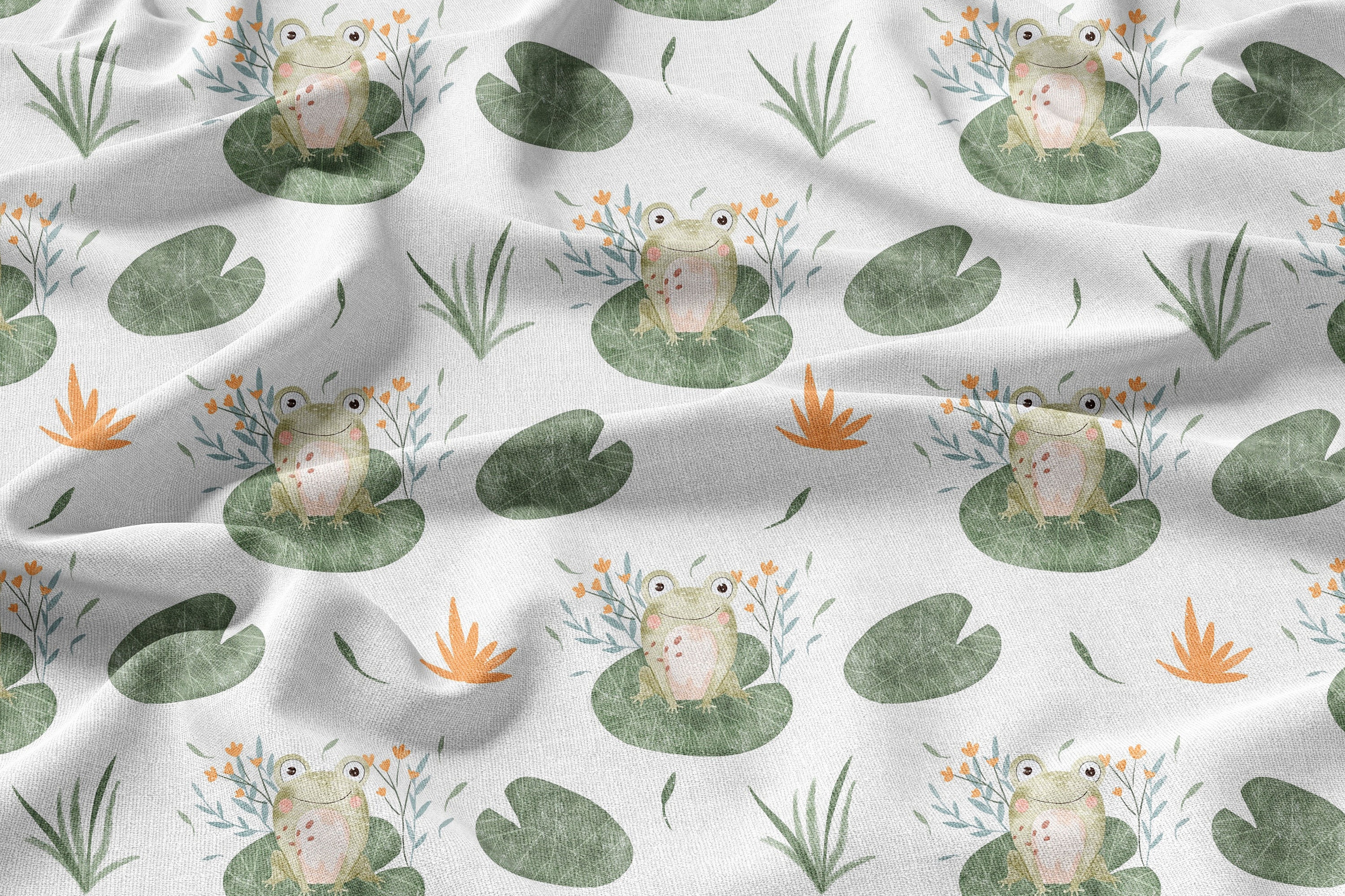 Seamless Pattern Frog Seamless Digital Paper Frog Scrapbook Paper ...