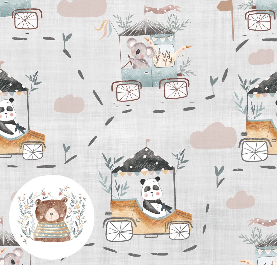 Transporter Pattern Seamless Pattern Car Seamless Transport Pattern for Fabric Cute Animal ...