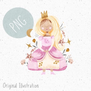 Prinzessin PNG für Sublimation Fairytale Clipart für Mädchen Kleines Mädchen Prinzessin PNG Königin Clipart Prinzessin download Fairytale Grafik Baby