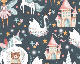 Fairytale Seamless Pattern, Fairytale Seamless Digital Paper, Fairy Scrapbook Paper, Fairy Repeat Pattern for fabric, Fairytale Digital File