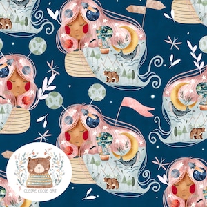 Modèle sans couture espace espace fille papier numérique sans couture espace fille Scrapbook papier planète répétition motif pour tissu univers de fichier numérique