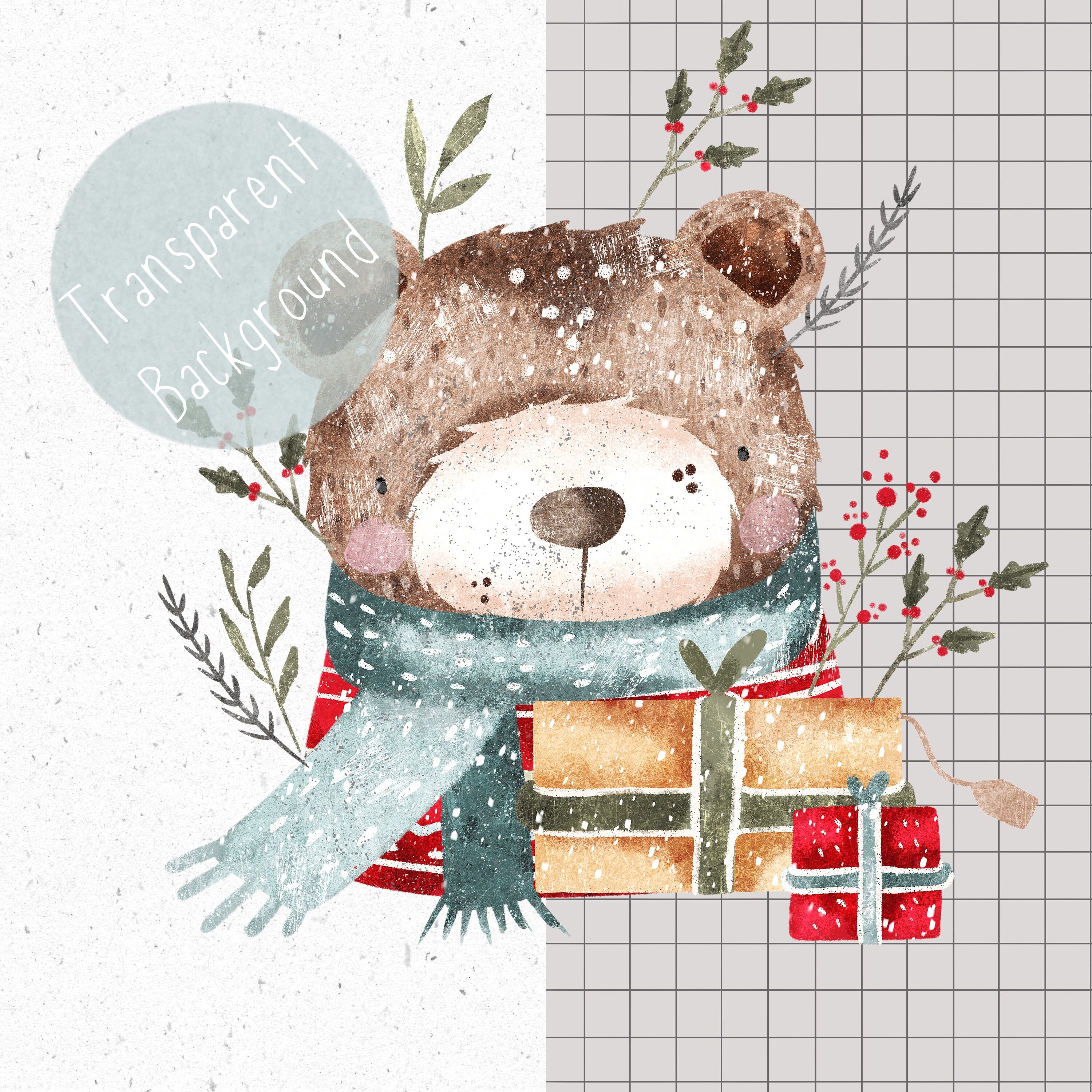 PNG for Sublimation Cute Bear Png Baby Christmas Clipart Festive PNG ...