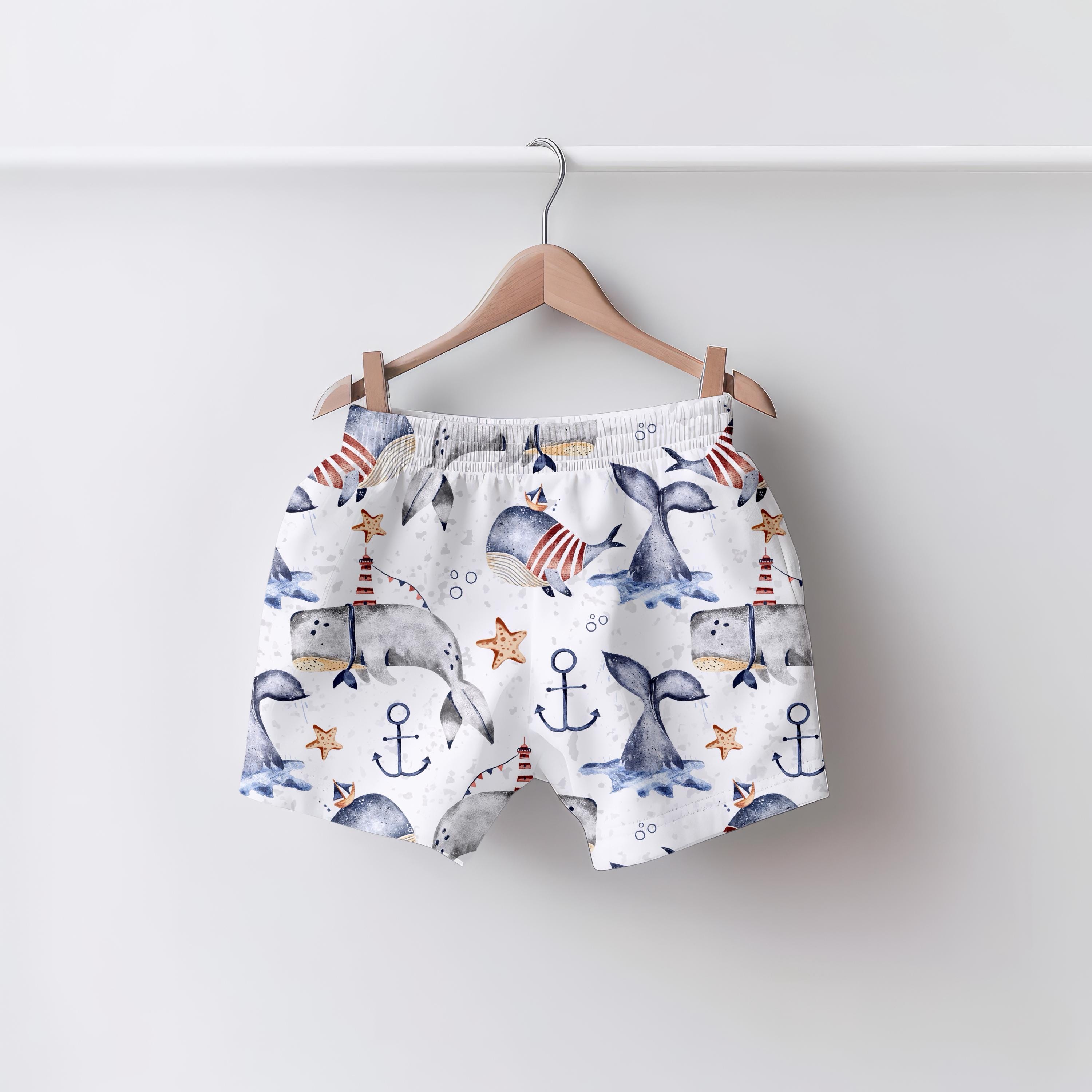 Nautical Seamless Pattern Whale Digital Paper Blue Whale Repeat Pattern ...