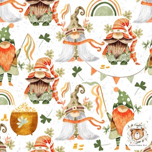 St Patrick’s Day Seamless Pattern Paddy’s Day motif répété pour tissu St Pattys fichier sans couture Irish Pattern Leprechaun Digital Paper Gnome