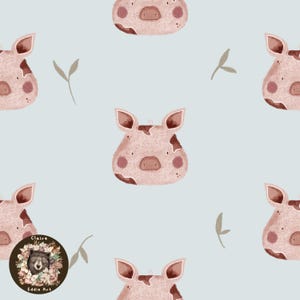 Cerdo Archivo sin costuras Patrón repetido para niños Diseño de cerdo para tela Lindo diseño de cerdo para creadores Patrón de superficie Cerdo sin costuras Animales de granja