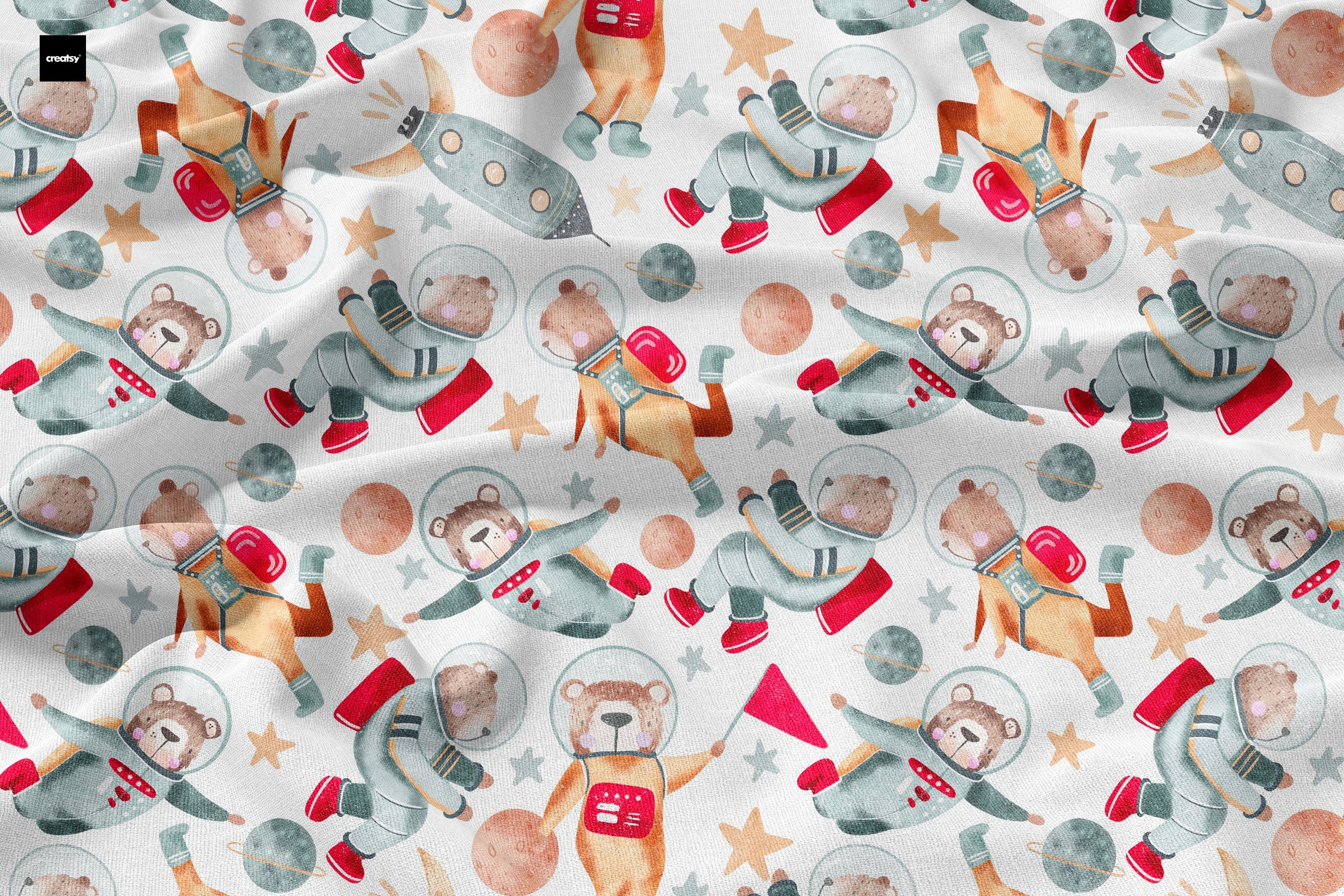 Space Seamless Pattern Astronaut Seamless Digital Paper Space Scrapbook ...