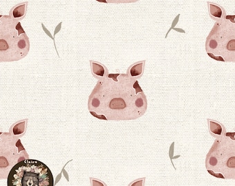 Pig Seamless file animal Repeat pattern for kids Pig design for fabric Cute Pig design for makers Surface pattern Pig seamless Farm animals
