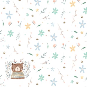 Niedliches florales Musterdesign Neues Babymuster für Stoff Frühlings-Sommer-Blumenmuster-Sublimation Floraler Hintergrund-Pastell Kommerzielle Nutzung