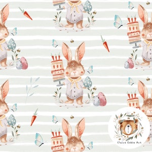 Easter Bunny Seamless Easter repeat pattern Cute Rabbit seamless File Easter Printable Easter egg sublimation My first Easter seamless