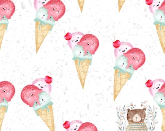 Seamless Pattern Icecream Repeat Pattern for fabric icepop seamless pattern ice cream design cute ice-cream digital paper desert sublimation