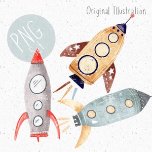 3 PNG para sublimación Rocket-ship PNG paquete PNG Rockets Clipart Astronauta png archivos Space Clipart Espacio exterior Descargar gráficos espaciales