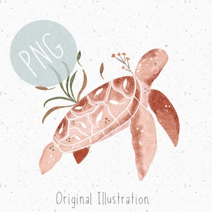 Turtle PNG Sea Turtle Clipart Pink Turtle Sublimation file for transfers Sea Animal Clipart Underwater PNG Nautical Clipart Sea turtle file