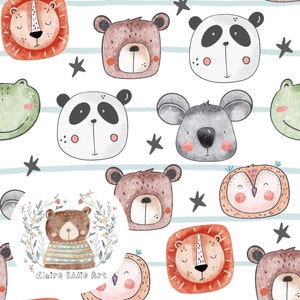 Patrón sin costuras de animales salvajes BOHO niños repitiendo patrón para tela Kid papeles digitales Animal Scrapbook papel Panda archivo sin costuras Lindo Koala