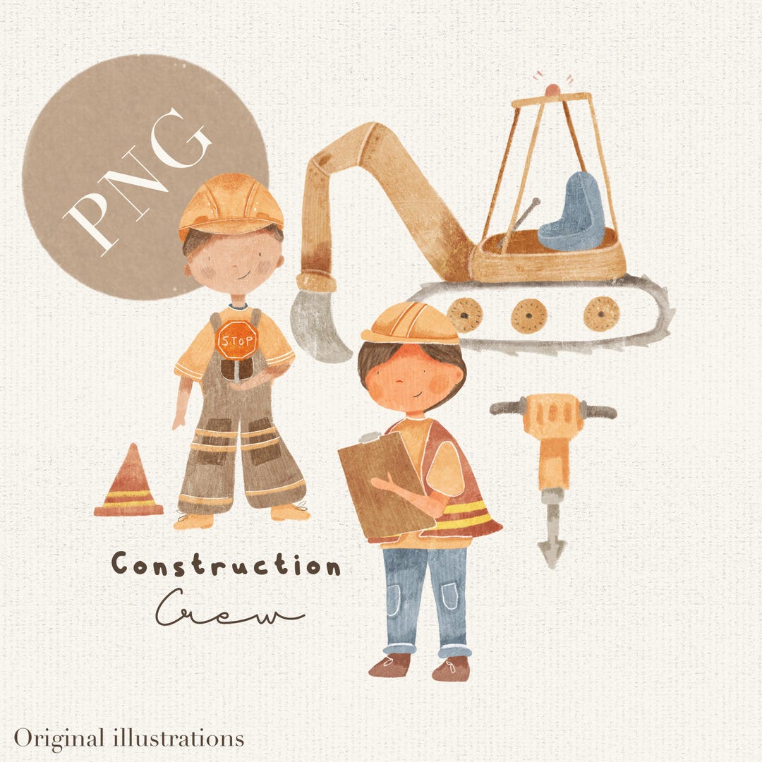 Construction PNG for Sublimation Builder Clipart for Boys Png ...