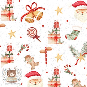 Festliche Nahtlose Muster Weihnachten Seamless Digital Paper Santa Scrapbook Papier Kinder Weihnachten Rapport für Stoff Festliche Sublimation