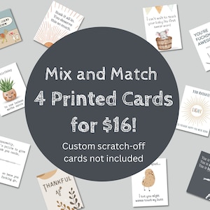 Choose any 4 printed cards