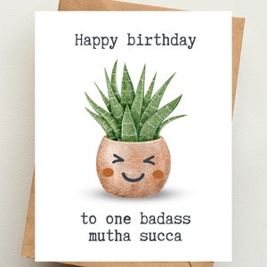 Feliz aniversário para uma mãe durona | Cartão IMPRESSO | Cartões de aniversário engraçados e inapropriados
