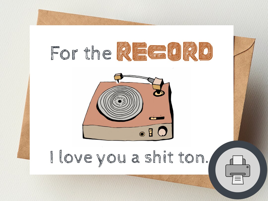 I Love You a Shit Ton Printable Digital Greeting Card - Etsy