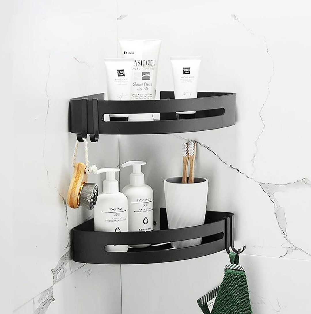 Bathroom Shelf Organizer Shower Storage Rack Black Corner - Etsy