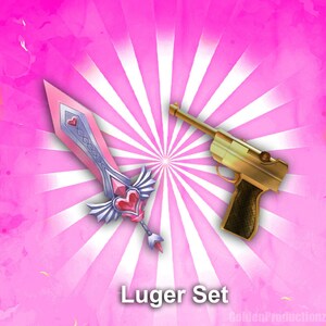 Roblox Murder Mystery 2 MM2 Luger Set read Description Fast 