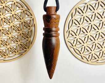 Pendule de thot en bois d'amourette du Surinam | pendule en bois lesté 22 grammes, 8 centimètres