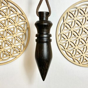 Weighted ebony wood thot pendulum | Egyptian ebony pendulum 22 grams