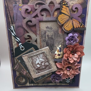 Carte de voeux faite main Witchy