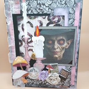 Cartão de felicitações feito à mão Witchy