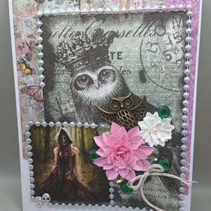 Handgemaakte wenskaart Witchy