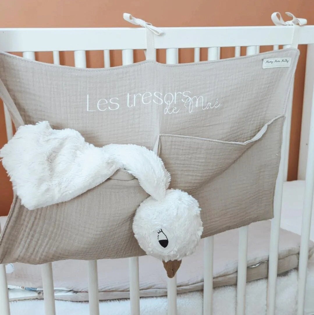 Tour de Lit Bébé Tressé Extra épais 3,6m Gris