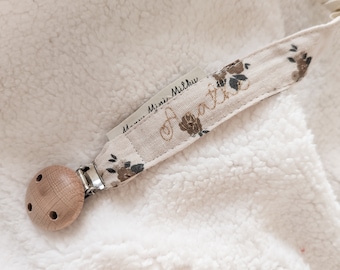 Personalized baby pacifier clip