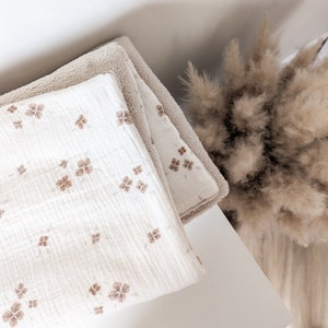 Personalized white sherpa baby winter blanket