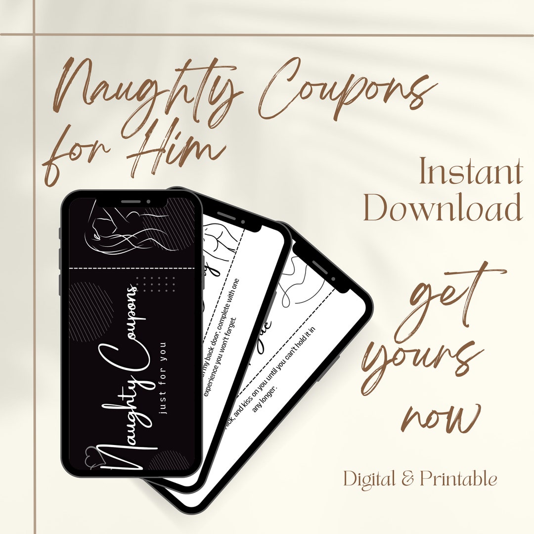 Naughty Coupons for Him Downloadable to Send as a Message - Etsy