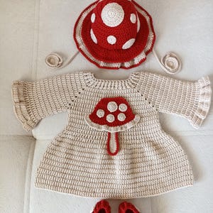 Newborn girl halloween baby costume mushroom baby costume, newbor,mushroom hat booties set, newborn mushroom dress. halloween costumes.