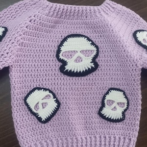 Skull Sweater toddler Sweater boy ör girls goth clothes creppy skull Halloween Costume