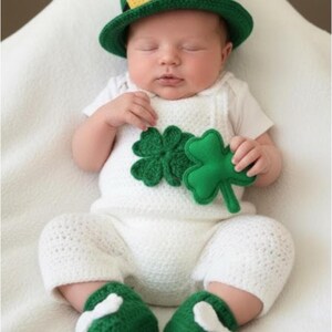Baby St Patrick's Day Kostüm Kobold Outfit St. Patty's Hut Outfit Neugeborene Baby Fotoshooting Kostüm Baby März Monatliche Foto Kleinkind Mütze