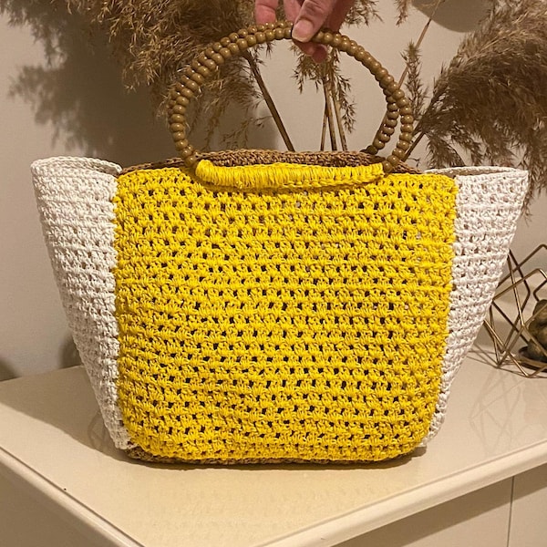 Sac boho, sac à bandoulière décontracté, sac de luxe, sac de créateur, sac de plage en raphia tricoté, sac d'été, grand sac au crochet