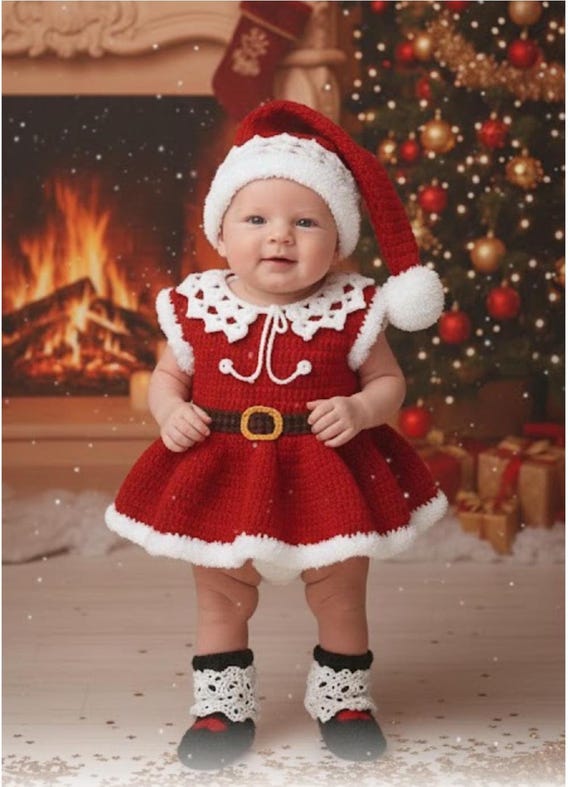 white christmas dresses Crochet Red Christmas Crochet Baby Outfit , Crochet Newborn Outfit, Ph –  Cutie Outfits by Belle