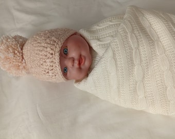 Newborn photo prop Hospital hat Baby benaine Baby hat size and clour of choice gift For kids Embroiddered knitted Beanie