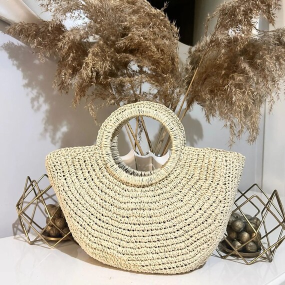 Boho Bag, Casual Shoulder Bag, Luxury Bag, Designer Bag, Knitted Raffia  Beach Bag, Summer Bag, Big Crochet Bag