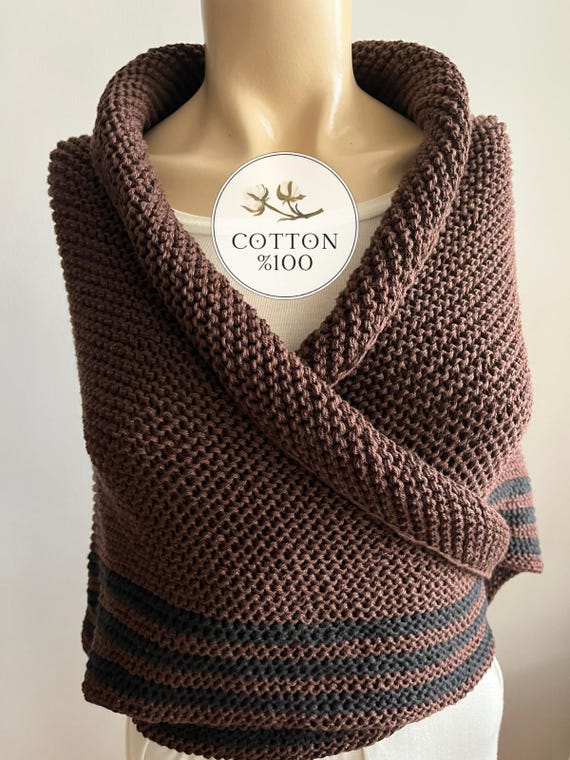 Claire Work shawl,one hundred percent cotton Triangle Sweater Wrap, Scarf for Women, Shoulder Warmer, CUSTOM COLORS,Outlander sezon 7.