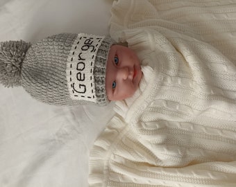 Baby hat Baby beanie monogrammed Newborn Baby hat